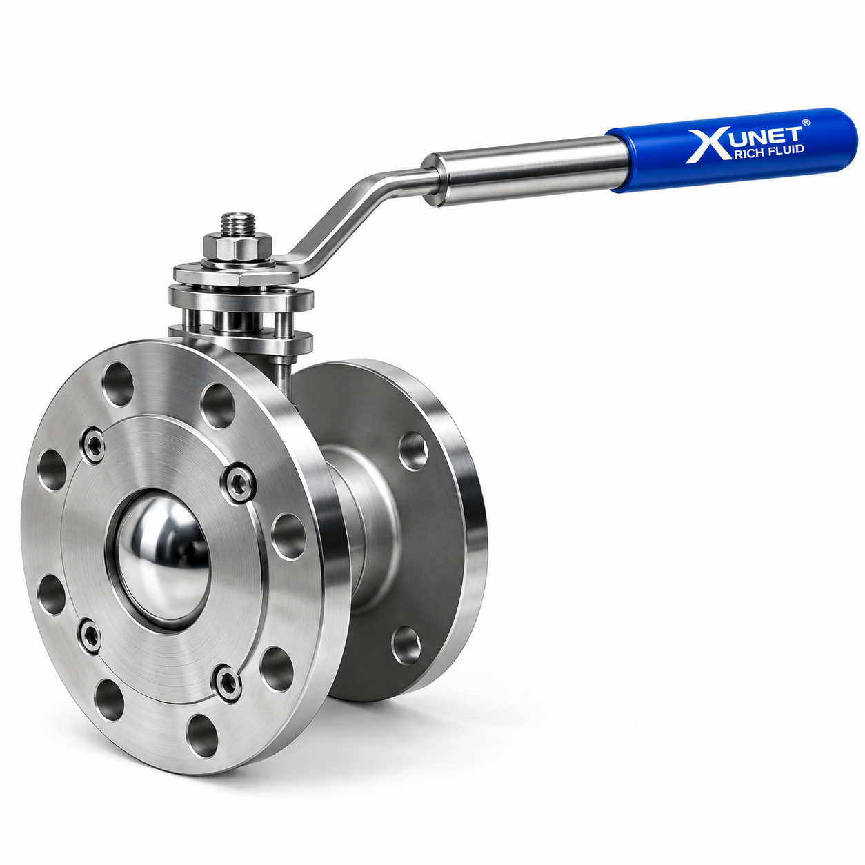 HANDLE OPERATED FLUSH BOTTOM BALL VALVE FLANGED END