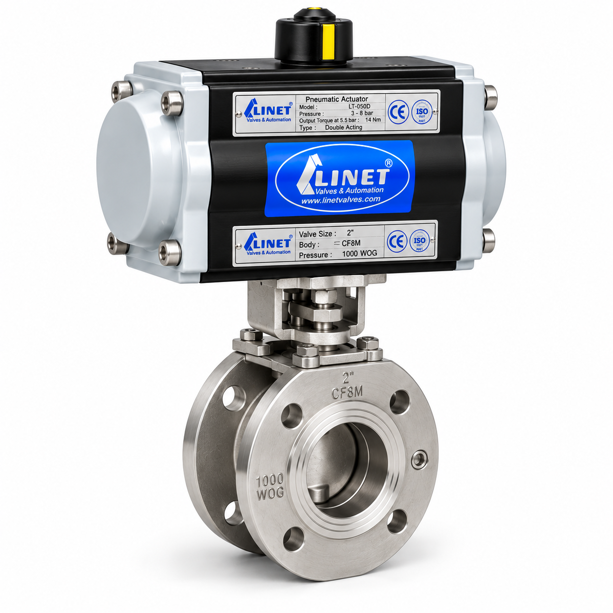 PNEUMATIC ROTARY ACTUATOR OPERATED MONO BLOCK VALVE