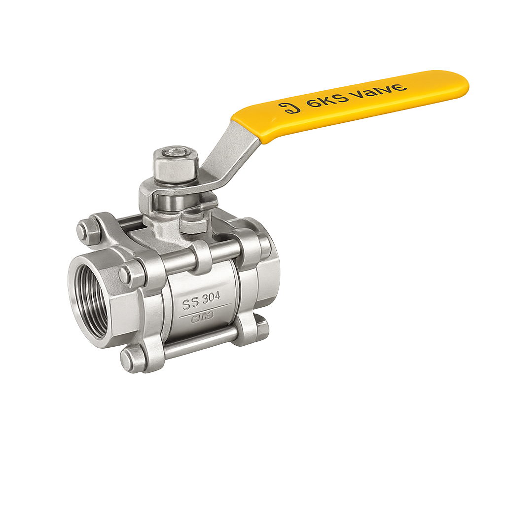 SCREWED END BALL VALVE WITH LOCKABLE HANDLE