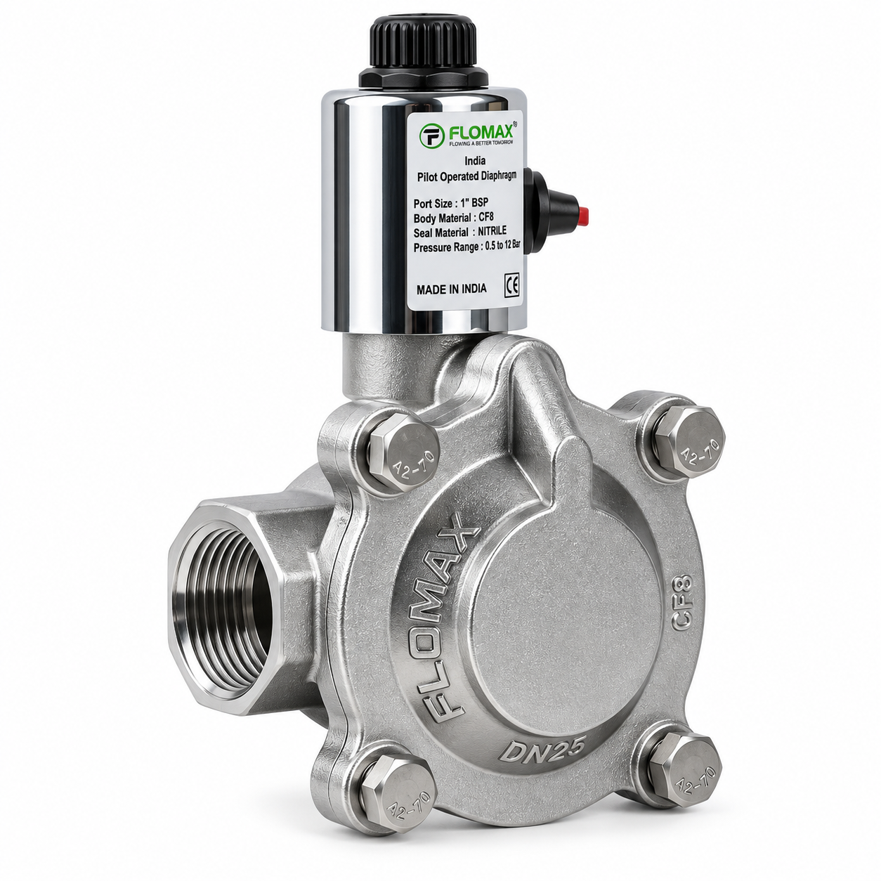 2/2 WAY PILOT OPERATED DIAPHRAGM TYPE SOLENOID VALVE (Normally Open / Close)