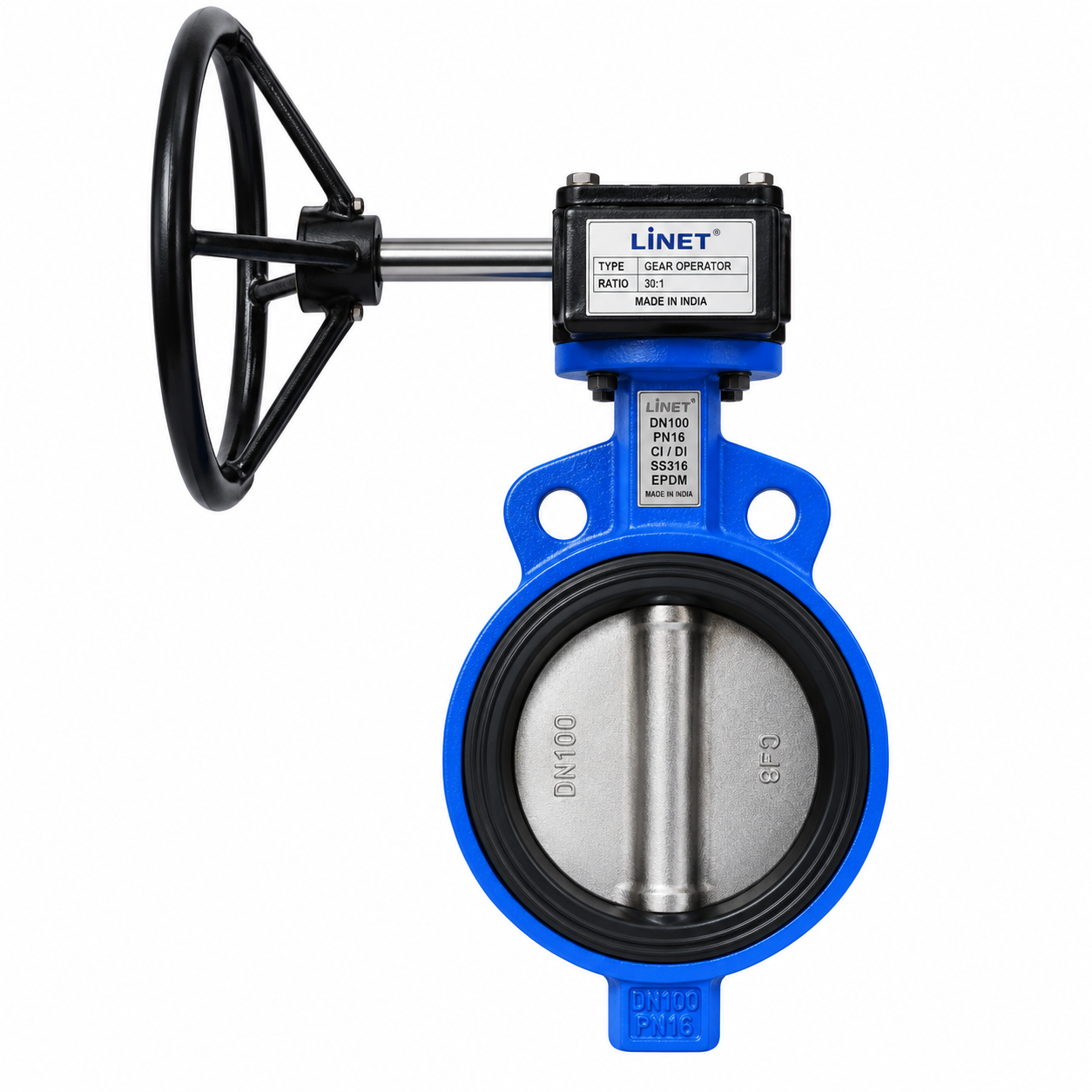 WAFER BUTTERFLY VALVE – GEAR OPERATED